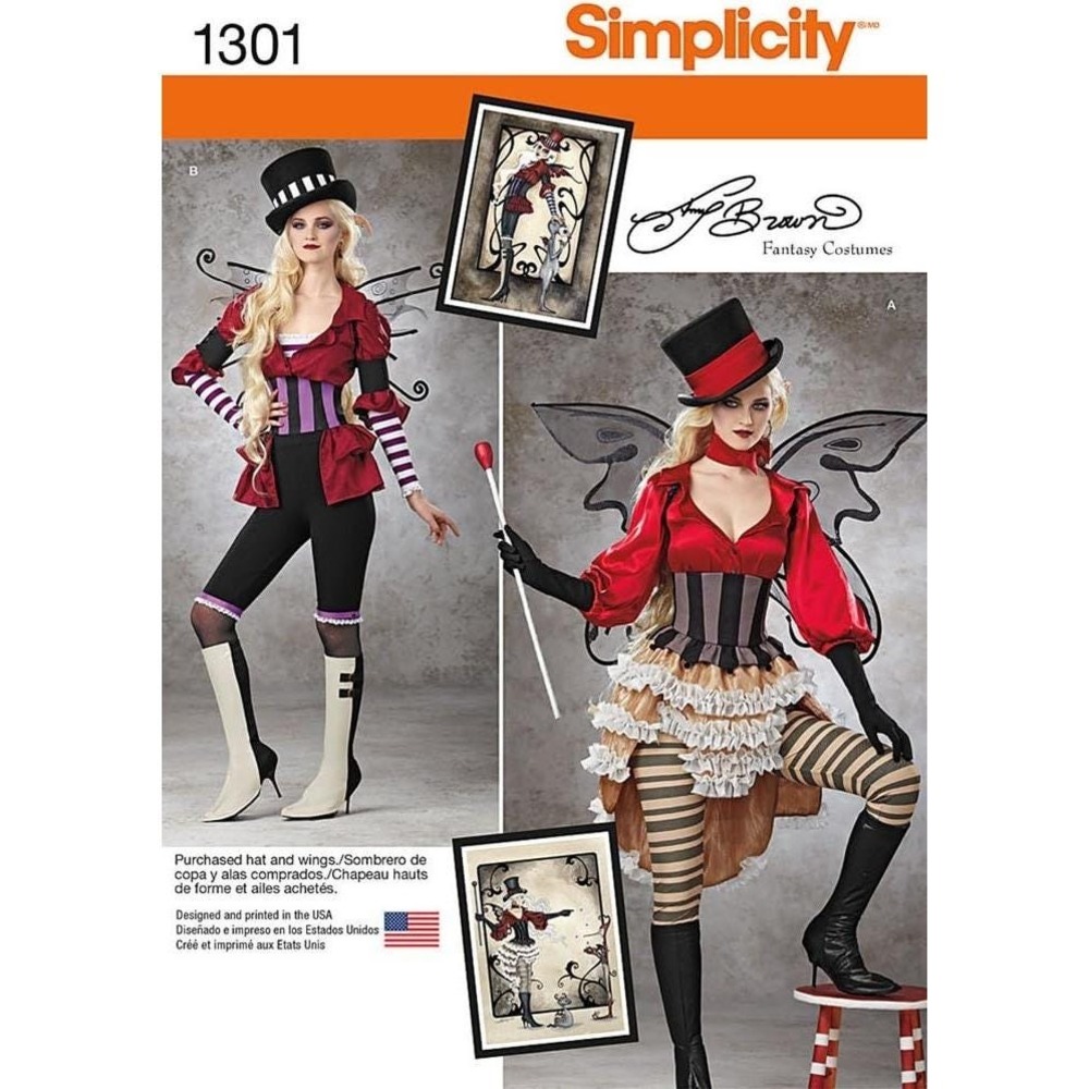 Simplicity 1301 Fantasy‎ Costume Sewing Pattern Misses Sizes 14-22